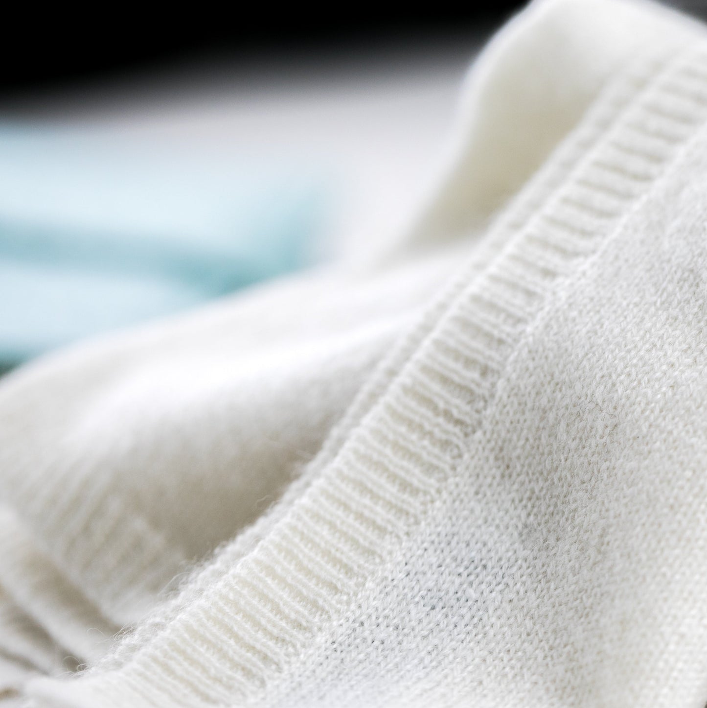 Natural white Cashmere baby blanket