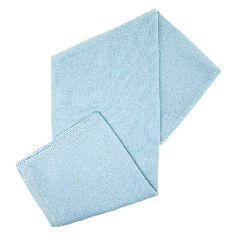 Sky blue Cashmere baby blanket