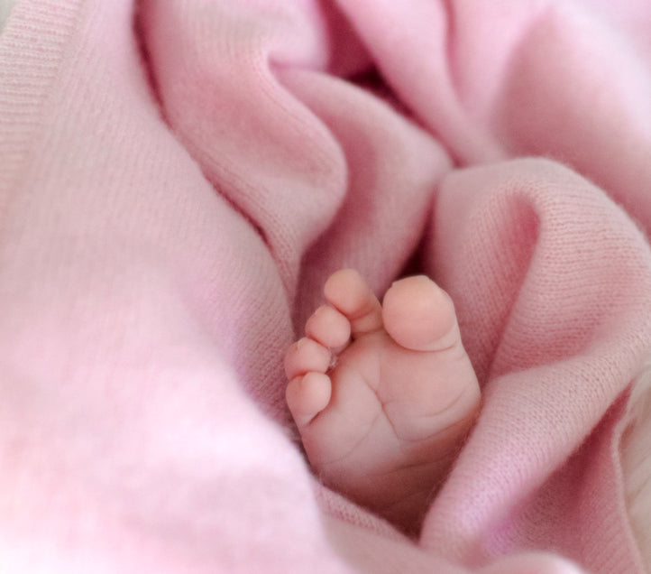 Lotus pink Cashmere baby blanket