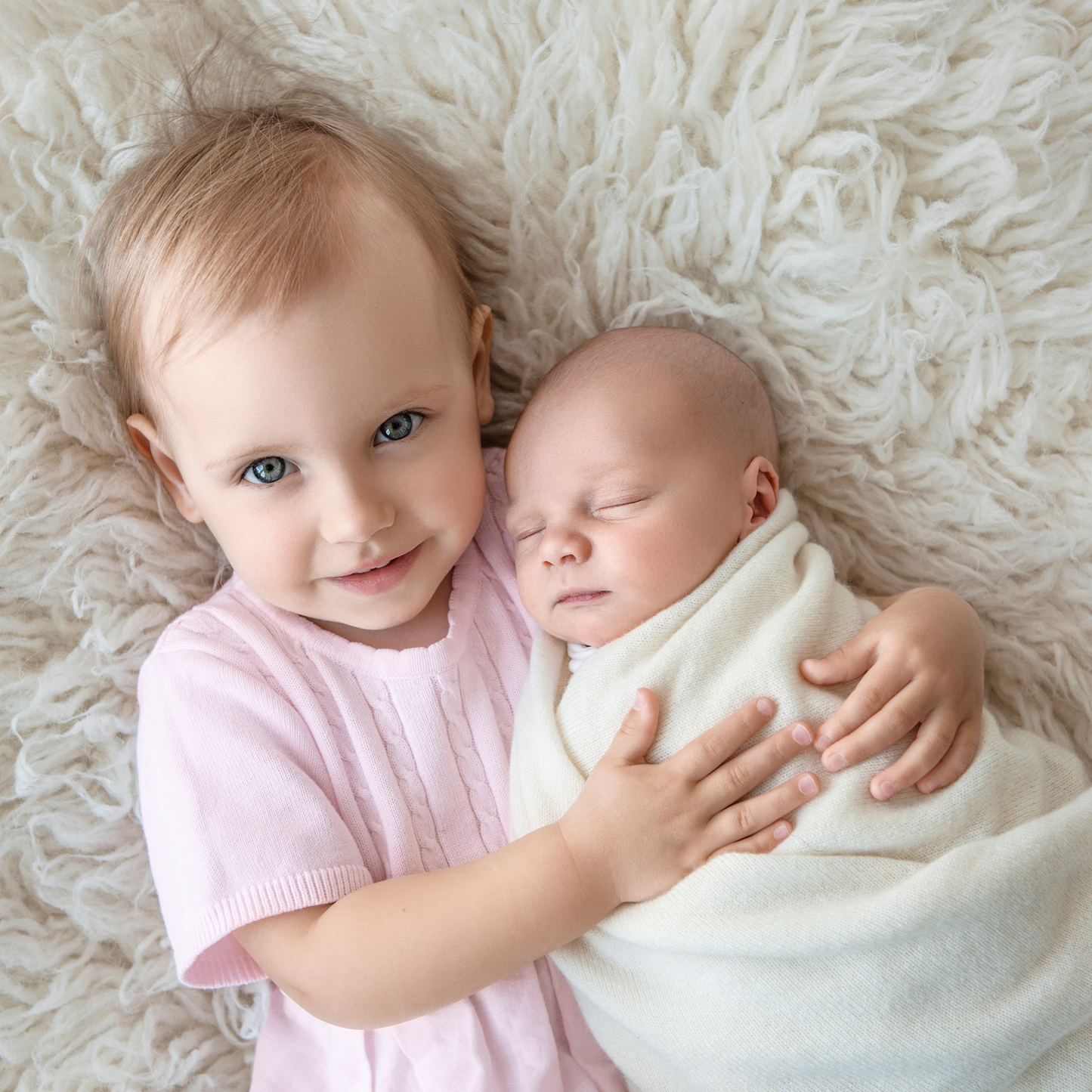 Natural white Cashmere baby blanket