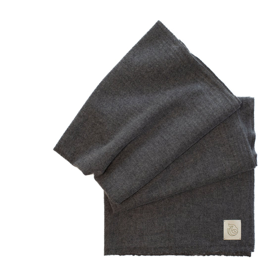 Cashmere woven shawl Graphite grey