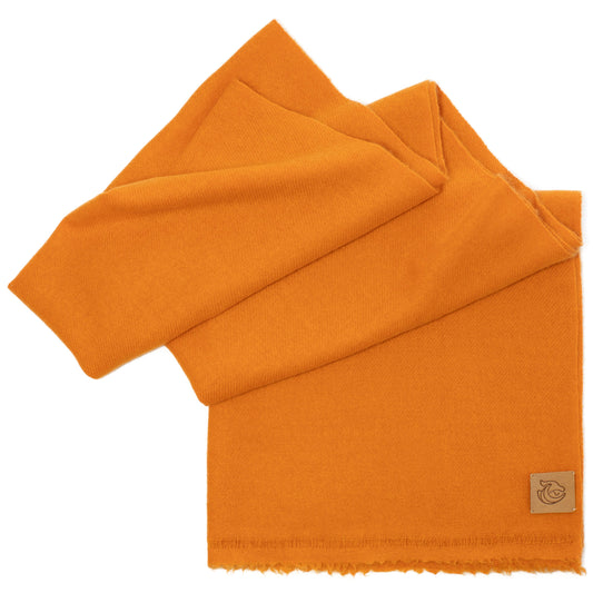 Cashmere woven shawl Royal orange