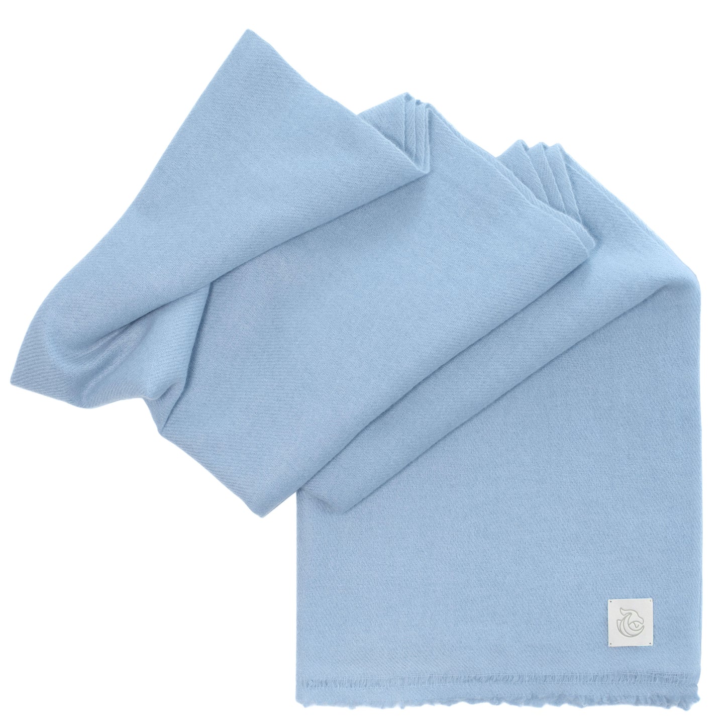 Cashmere woven shawl Summer Sky blue