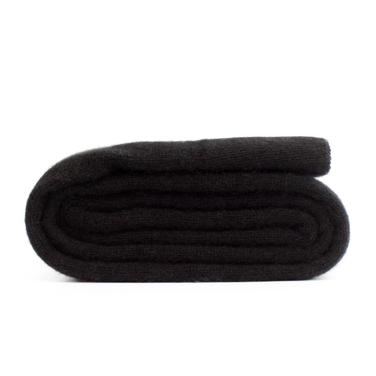 Cashmere knitted shawl black night