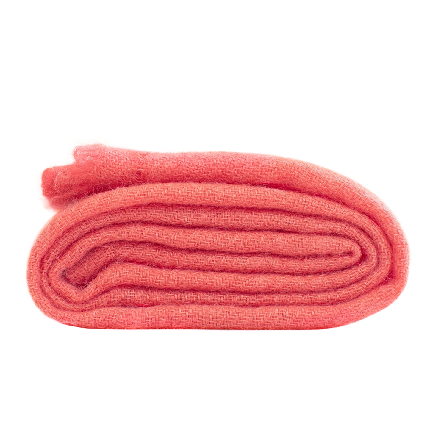 Cashmere woven shawl Coral