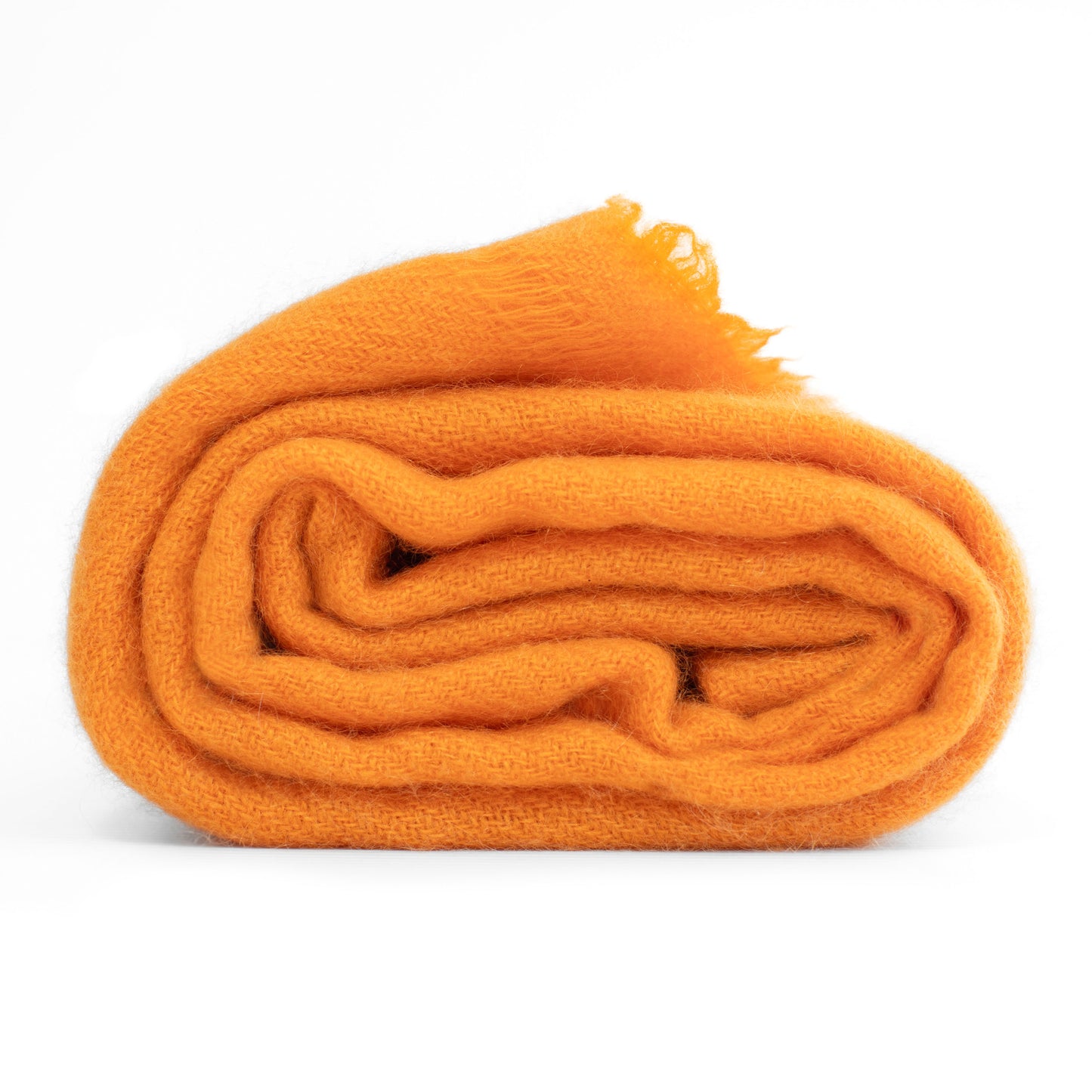 Cashmere woven shawl Royal orange