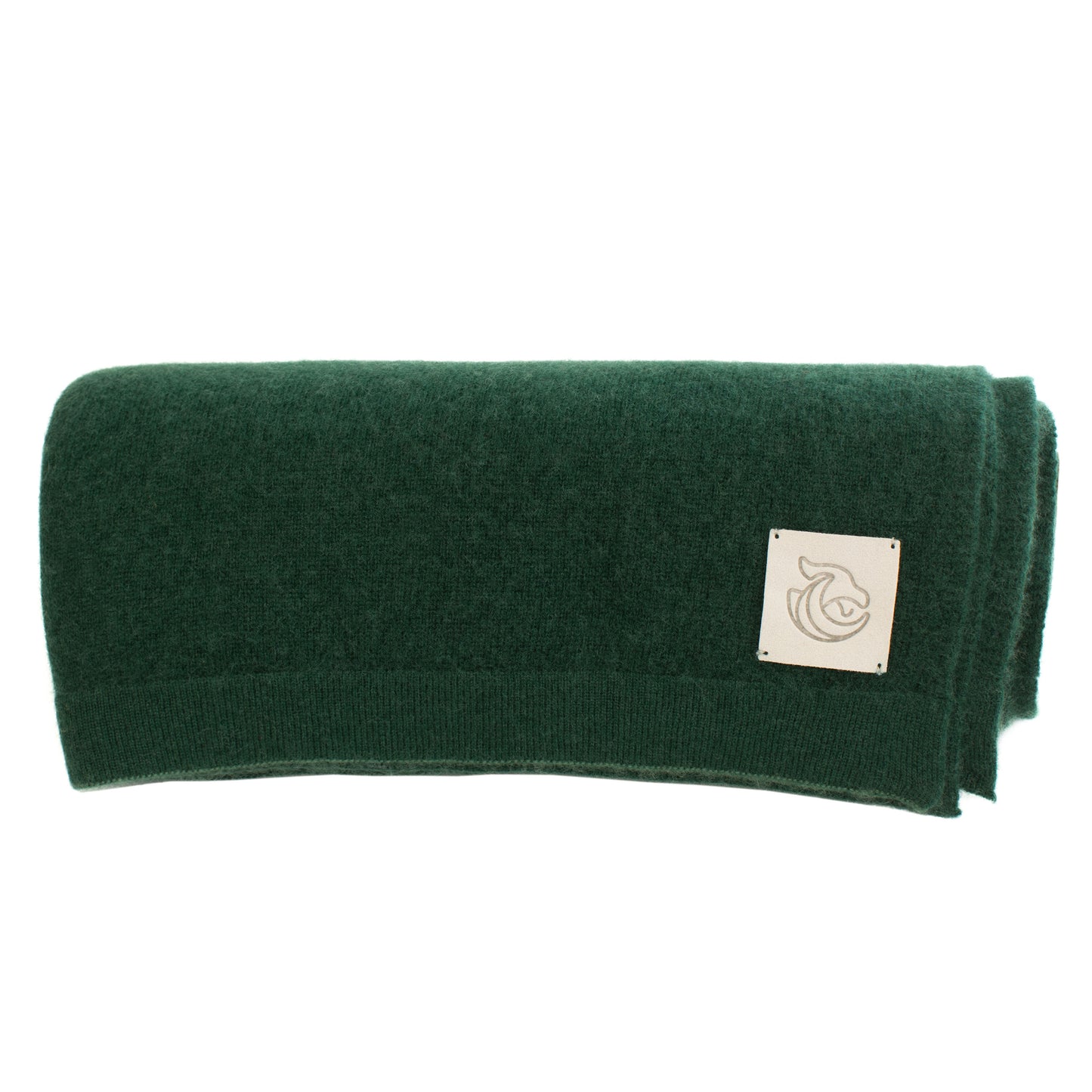 Cashmere knitted shawl Pine green