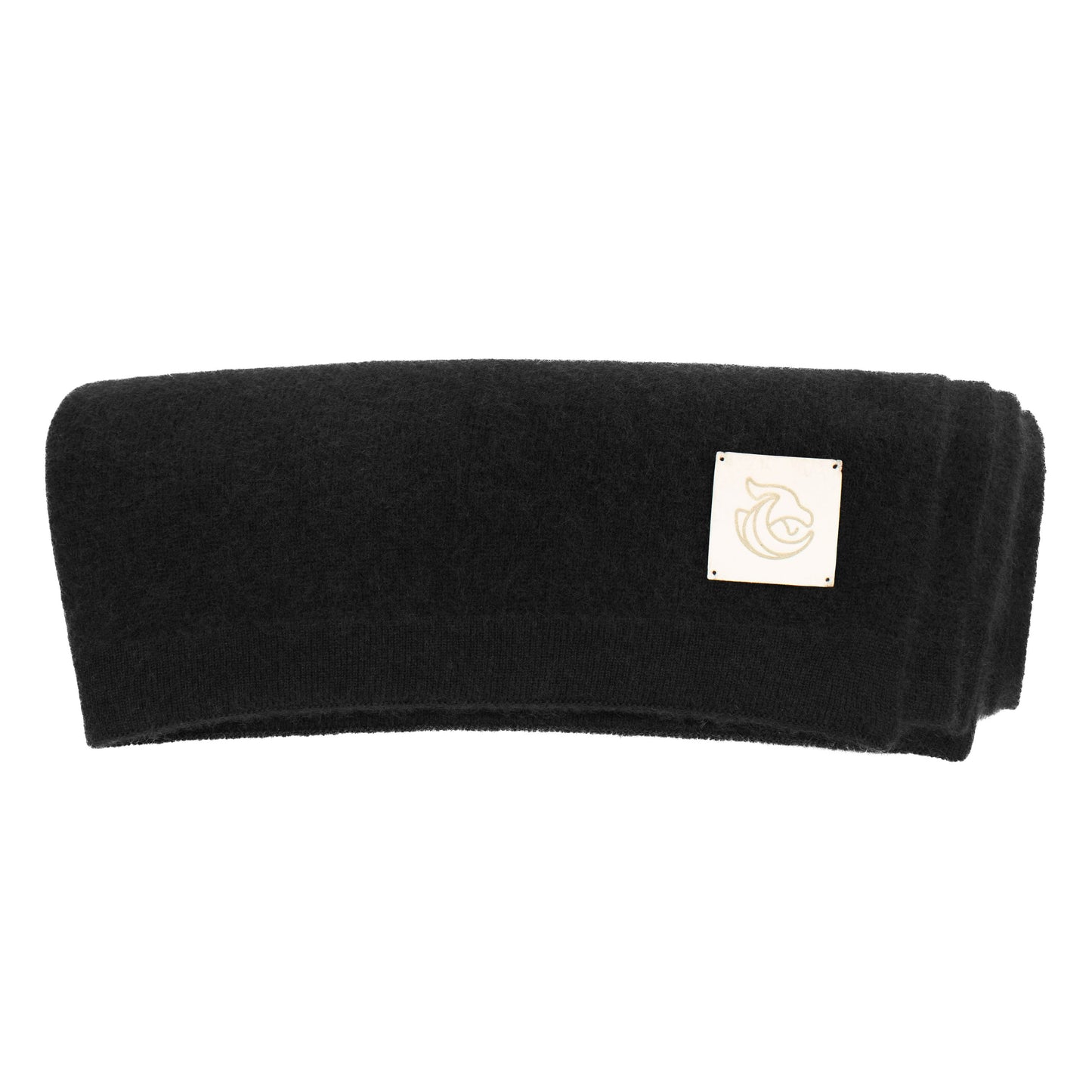Cashmere knitted shawl black night