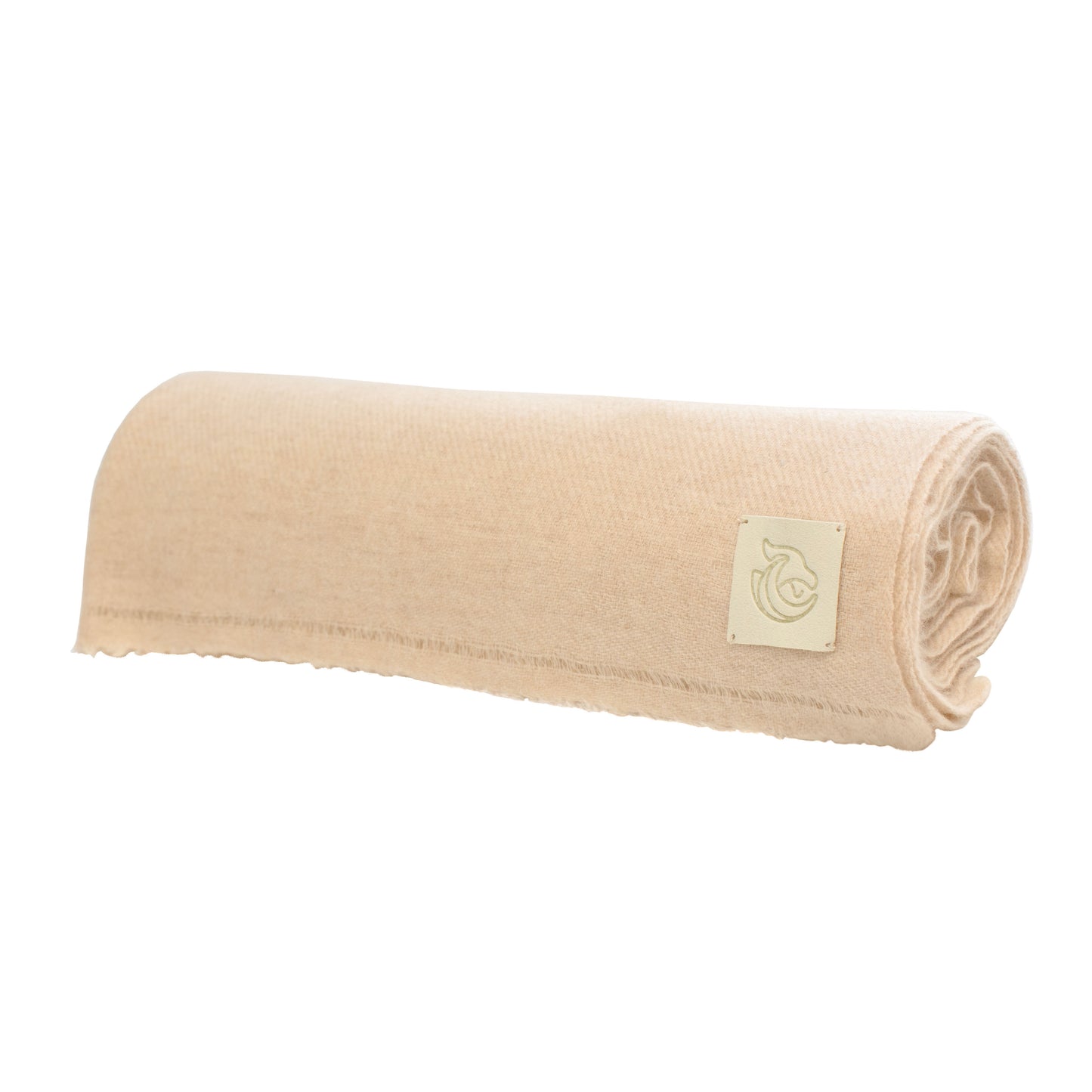 Cashmere wooven shawl wrap Nude