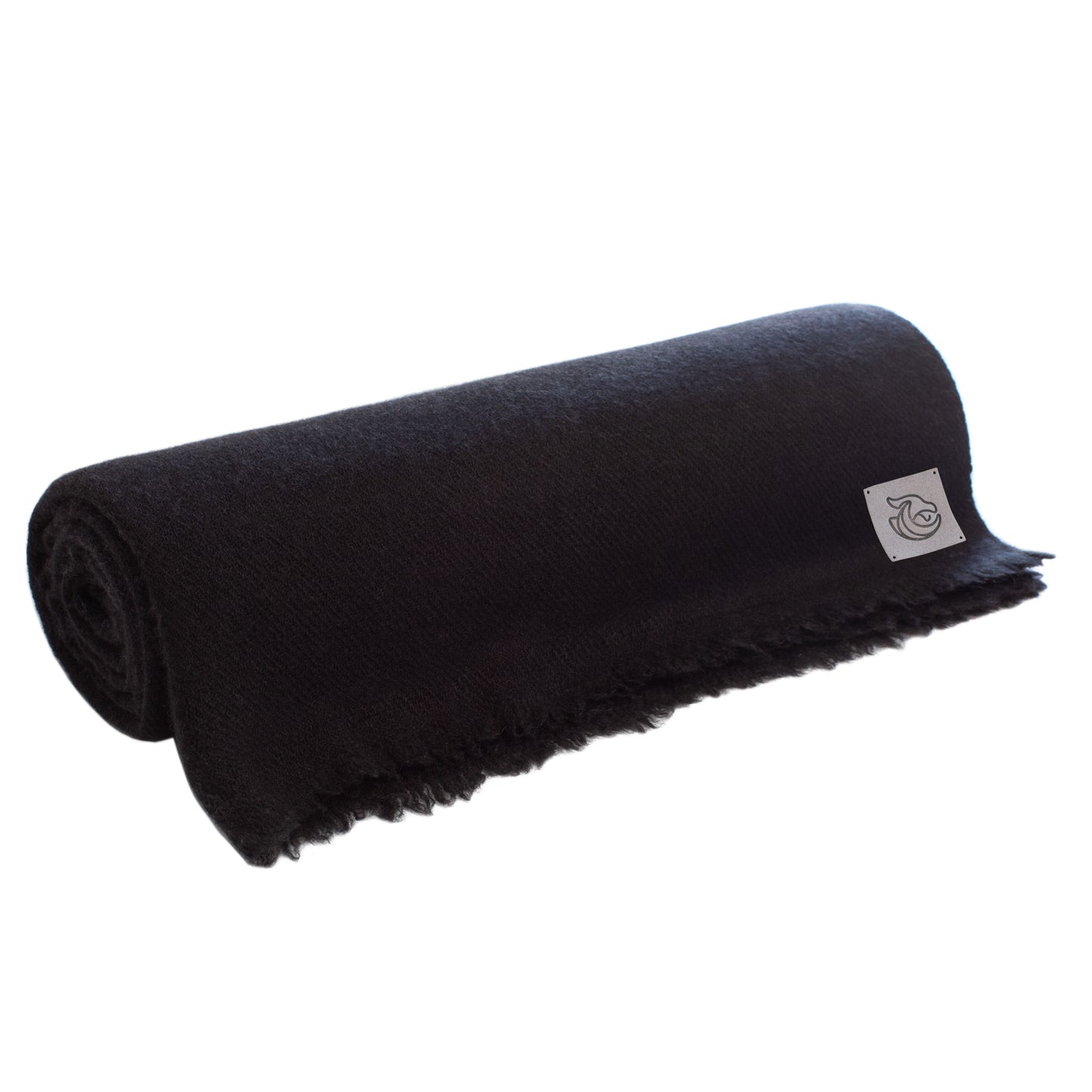 Cashmere woven shawl Noir Black