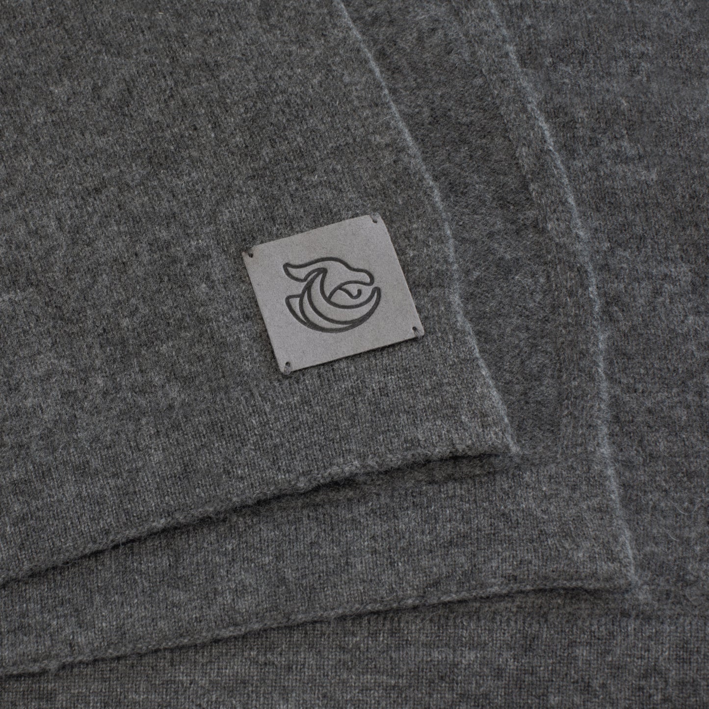 Cashmere knitted shawl Dark Grey