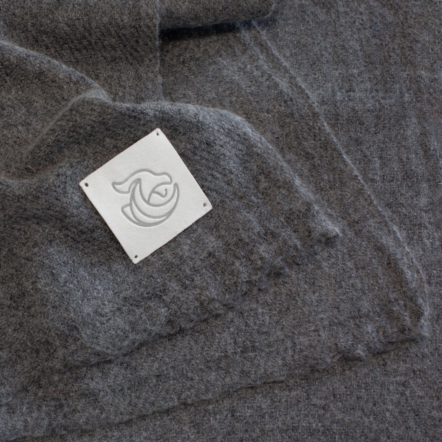 Cashmere woven shawl wrap grey