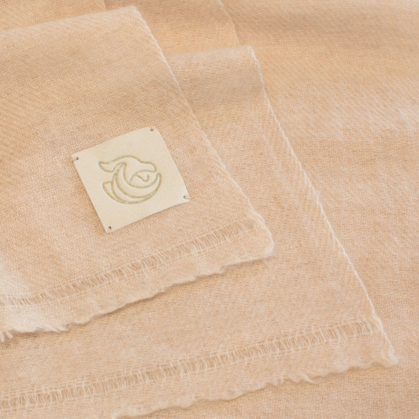 Cashmere wooven shawl wrap Nude