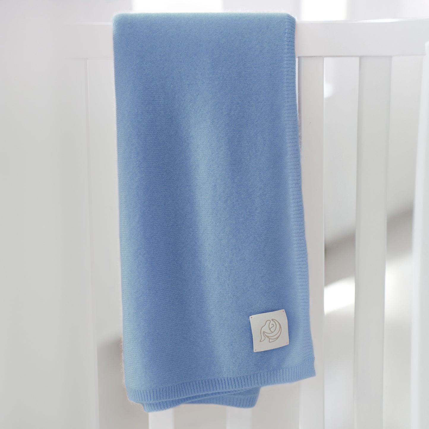 Sky blue Cashmere baby blanket