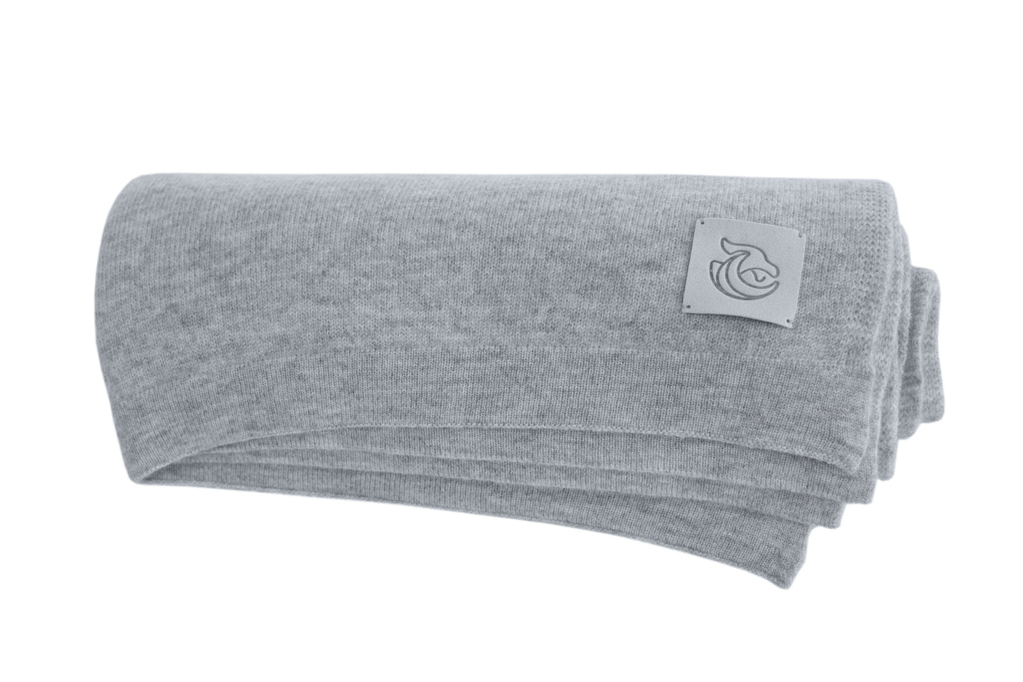 Cashmere knitted shawl Melange grey