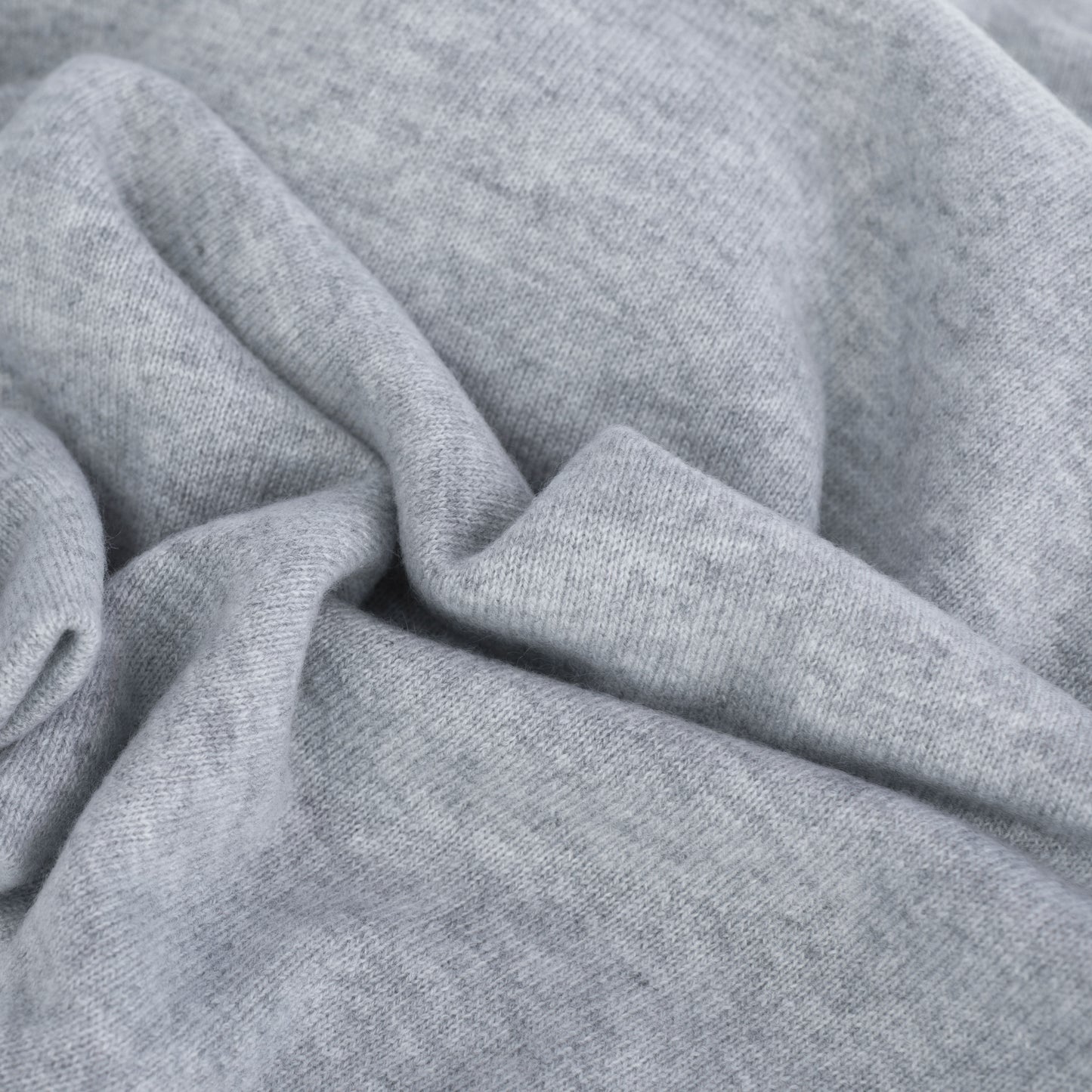 Cashmere knitted shawl Melange grey
