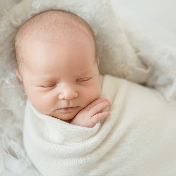Natural white Cashmere baby blanket