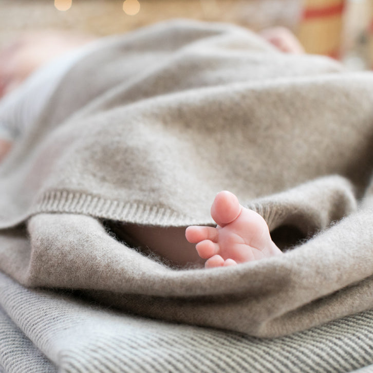 Natural brown Cashmere baby blanket