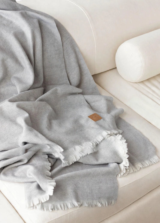Wool & Cashmere Throw Moonlit Mist