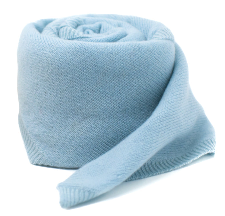 Sky blue Cashmere baby blanket