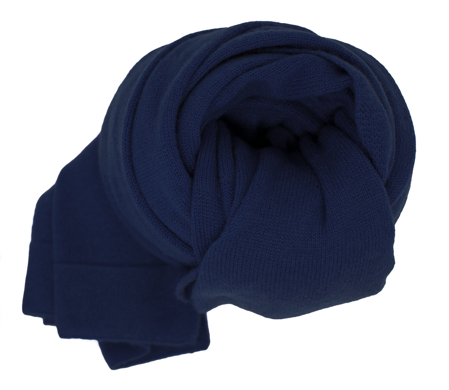 Cashmere knitted shawl wrap whale blue