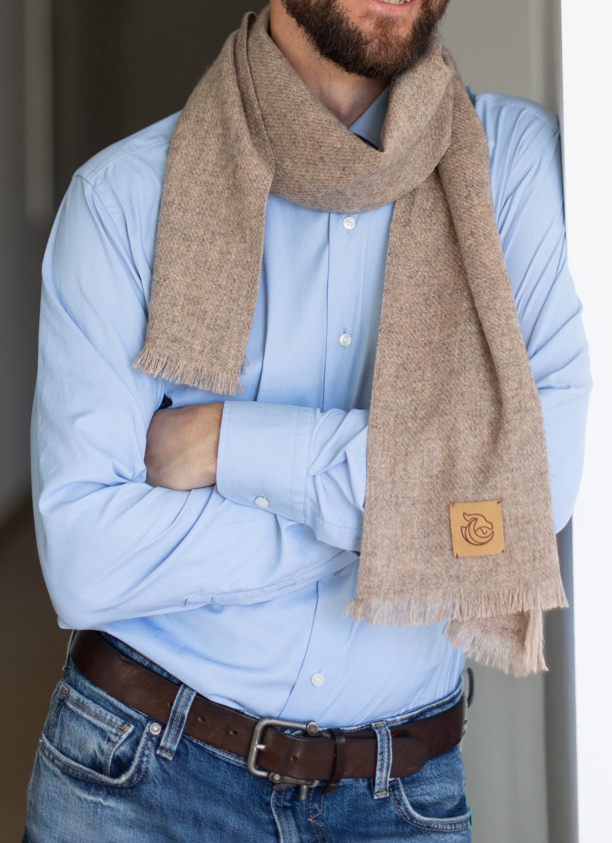 Men's Cashmere Scarf Sandal mist