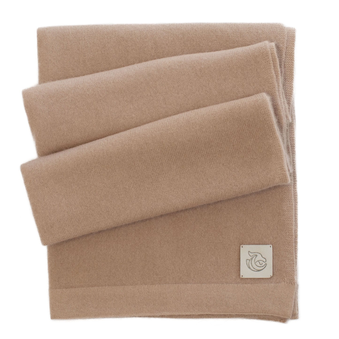 Cashmere knitted shawl wrap moca