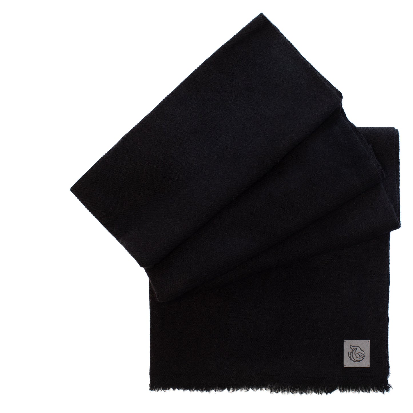 Cashmere woven shawl Noir Black