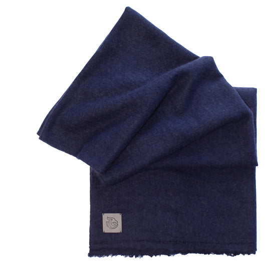 Cashmere woven shawl Indigo