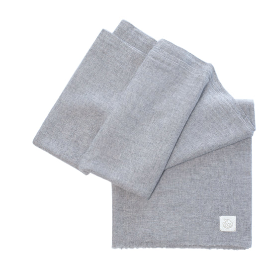 Cashmere woven shawl Natural light Grey