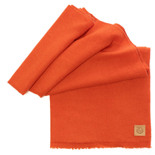 Cashmere woven shawl Orange