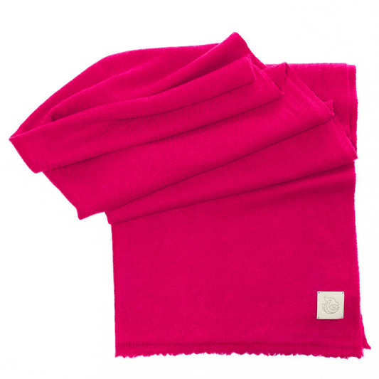 Cashmere woven shawl Magenta