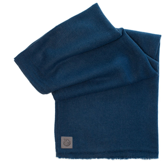 Cashmere woven shawl Navy Blue