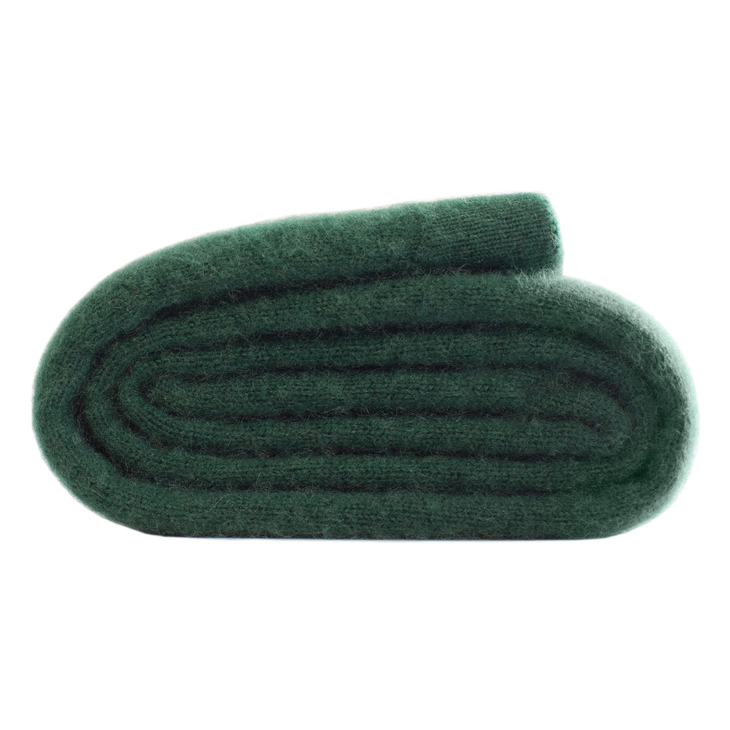 Cashmere knitted shawl Pine green