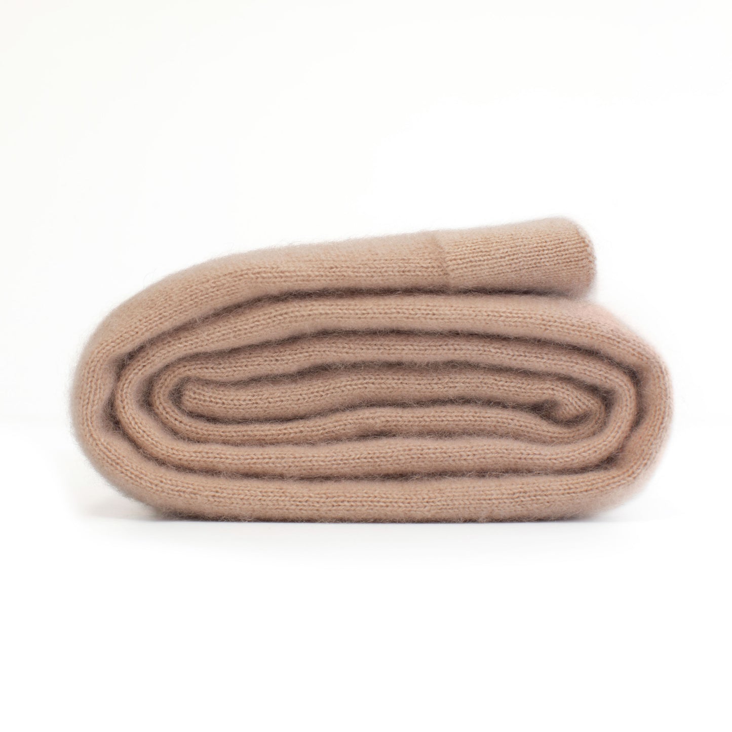 Cashmere knitted shawl wrap moca