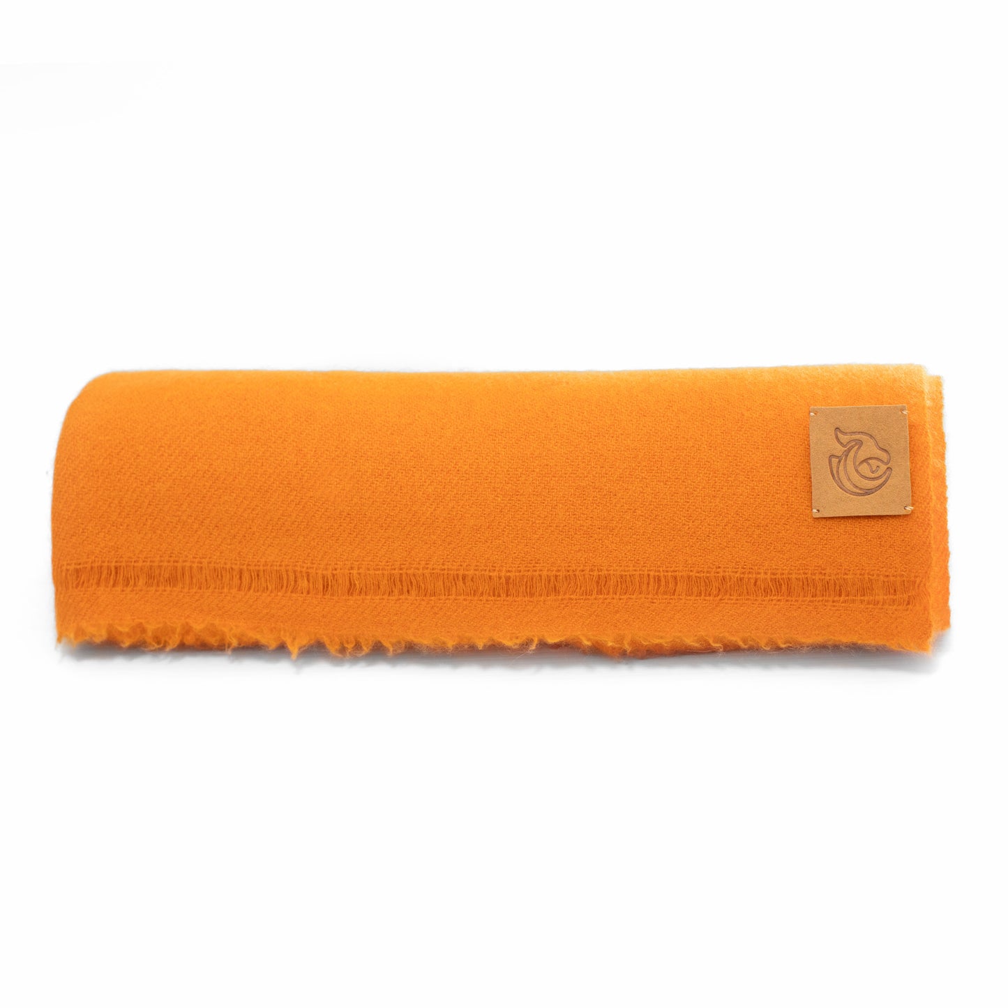 Cashmere woven shawl Royal orange