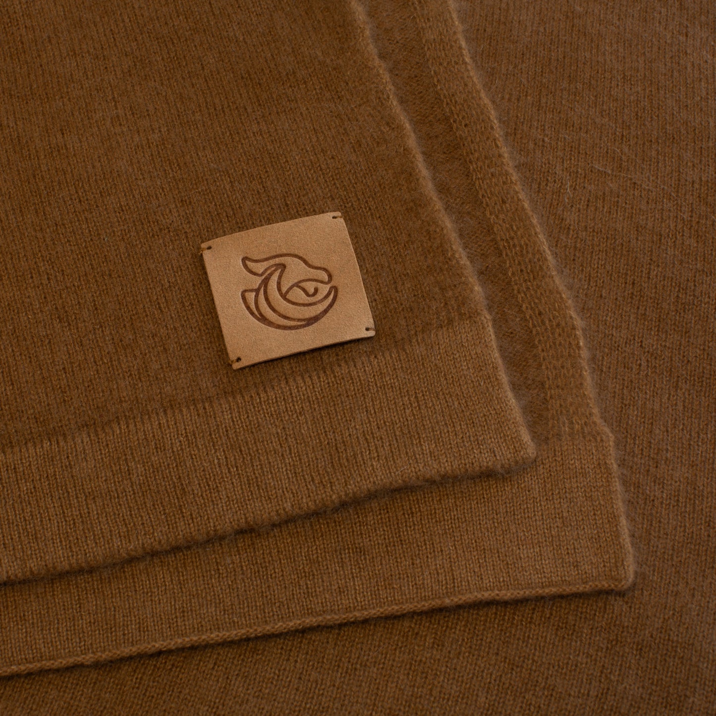Cashmere knitted shawl wrap  Camal Brown