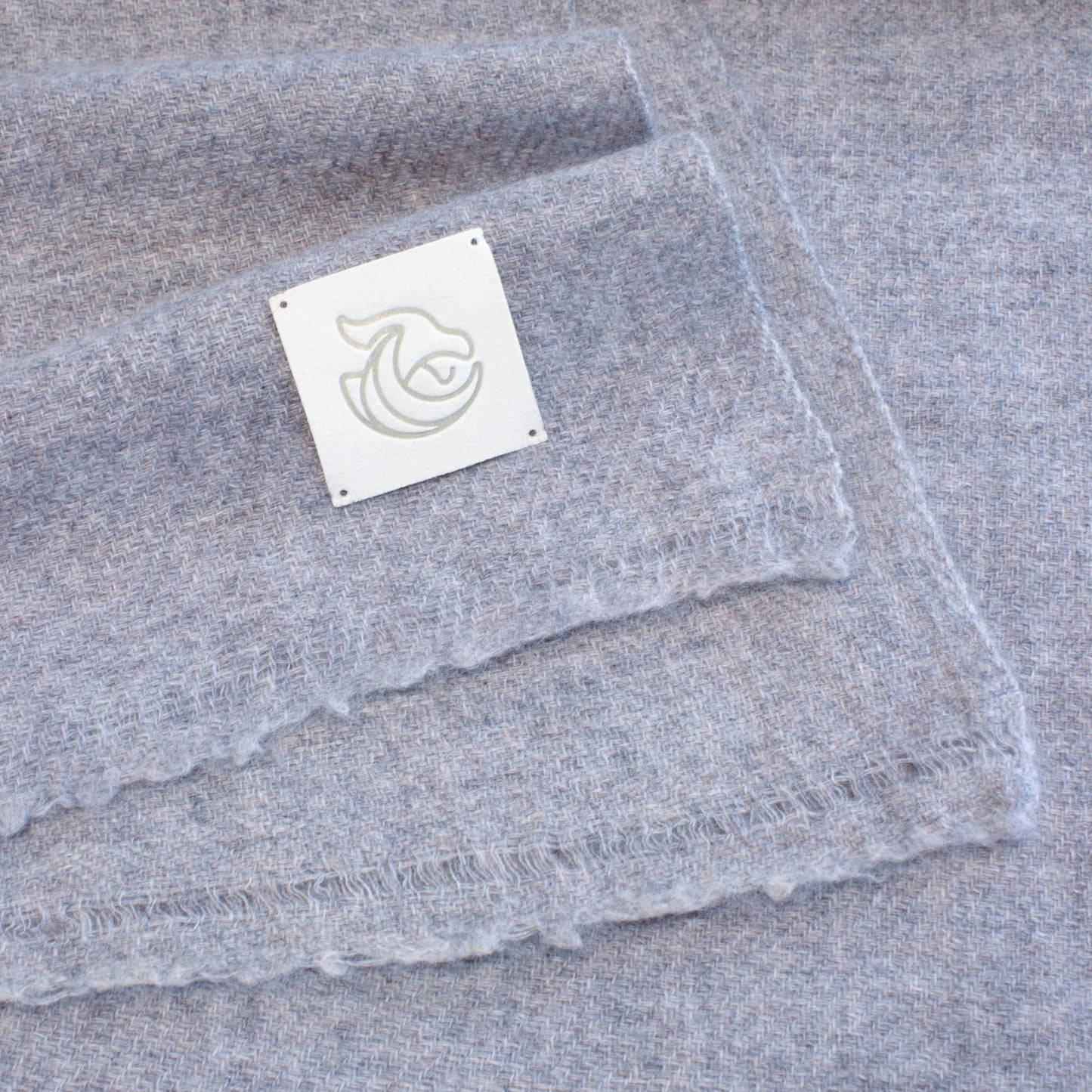 Cashmere woven shawl Natural light Grey