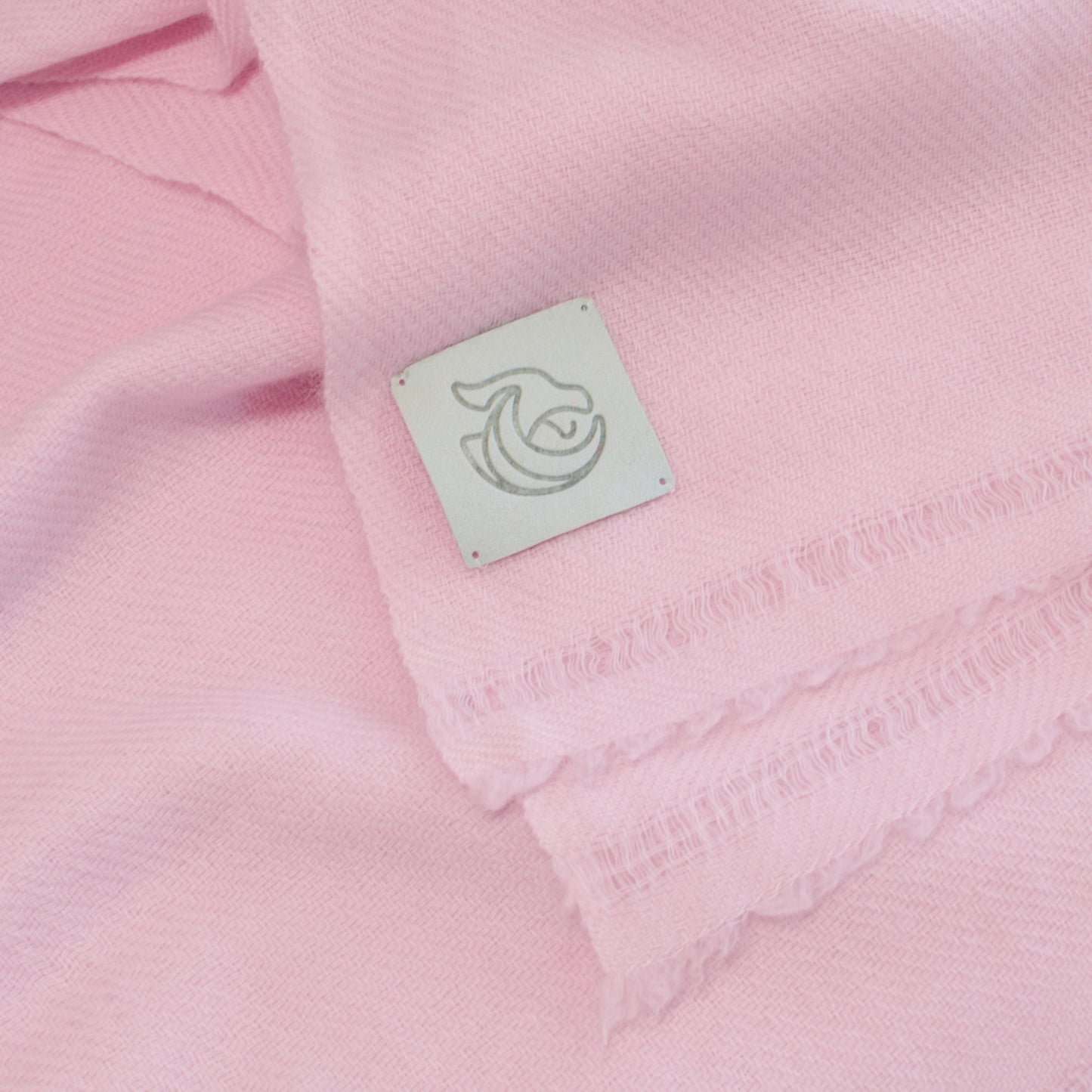 Cashmere woven shawl Pastel pink