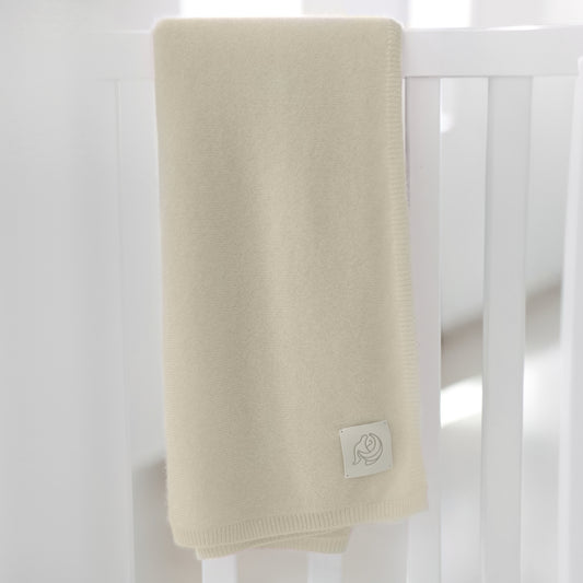 Natural white Cashmere baby blanket