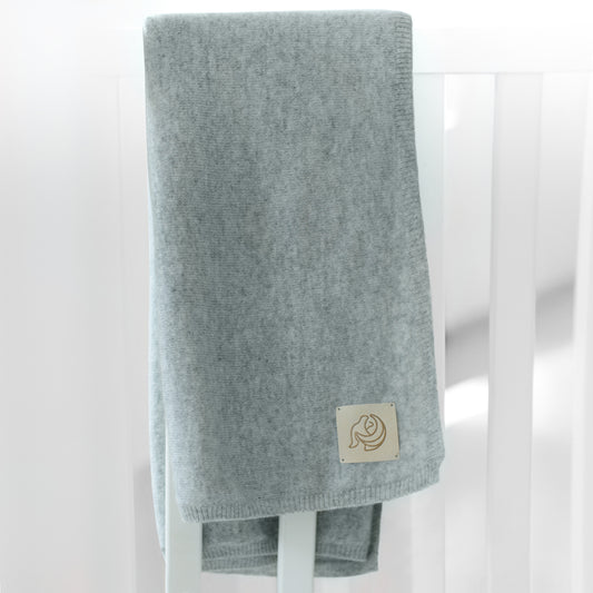 Natural grey Cashmere baby blanket