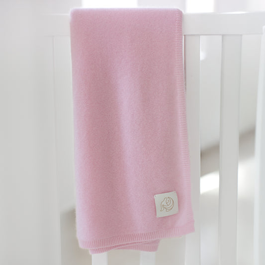 Lotus pink Cashmere baby blanket