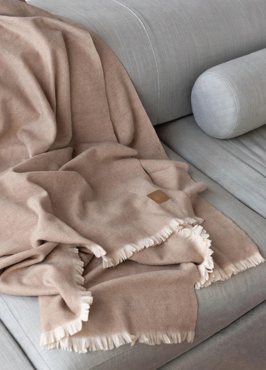 Wool & Cashmere Throw Sage Dune