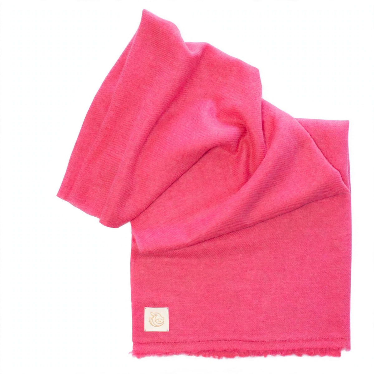 Cashmere woven shawl Coral pink