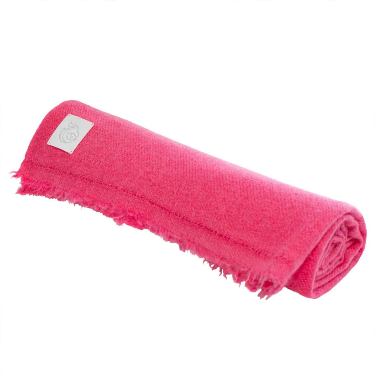 Cashmere woven shawl Coral pink