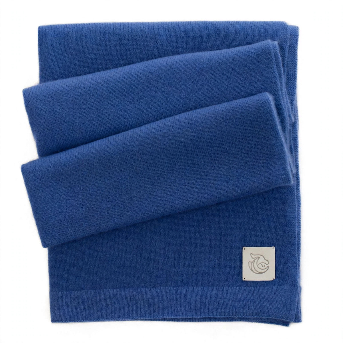 Cashmere woven shawl Power blue