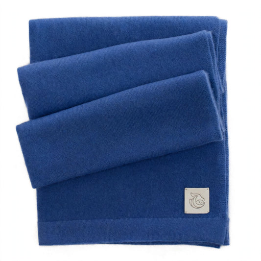 Cashmere woven shawl Power blue